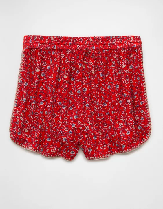 Aeo AE High-Waisted Floral Dolphin Hem Short
