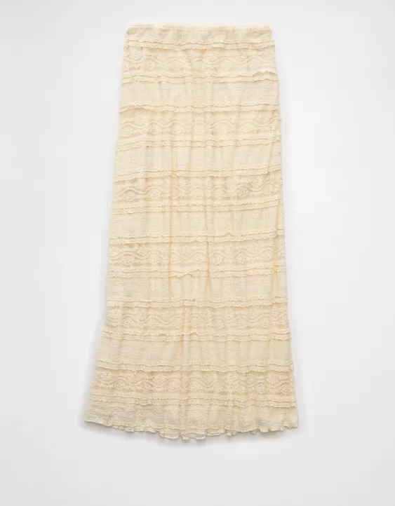 Aeo AE High-Waisted Lace Maxi Skirt