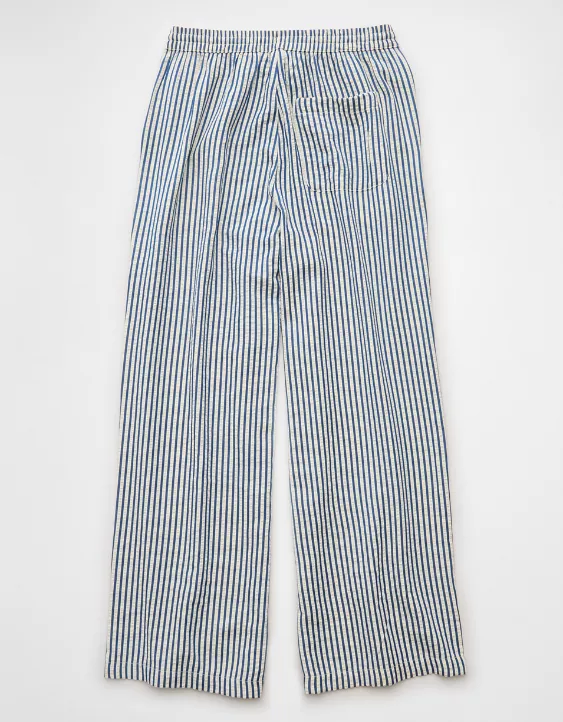 Aeo AE High-Waisted Seersucker Pant