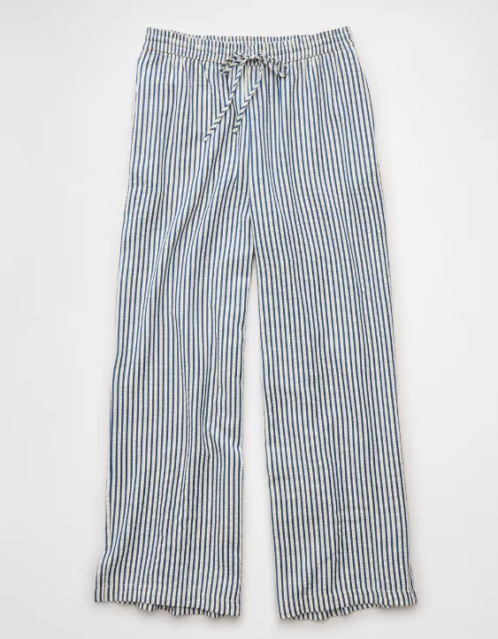 Aeo AE High-Waisted Seersucker Pant