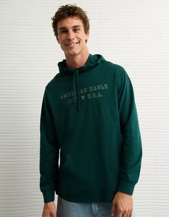 Aeo AE Icon Logo Graphic Hoodie T-Shirt