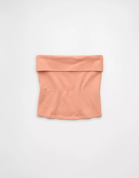 Aeo AE It Knit Foldover Tube Top