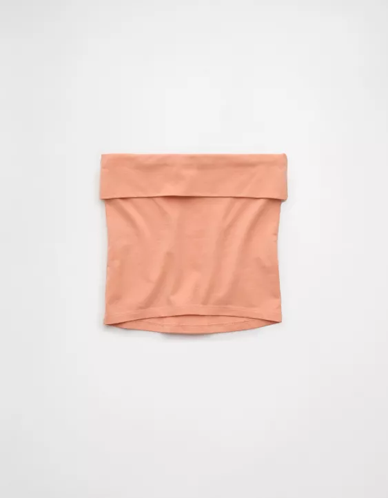 Aeo AE It Knit Foldover Tube Top
