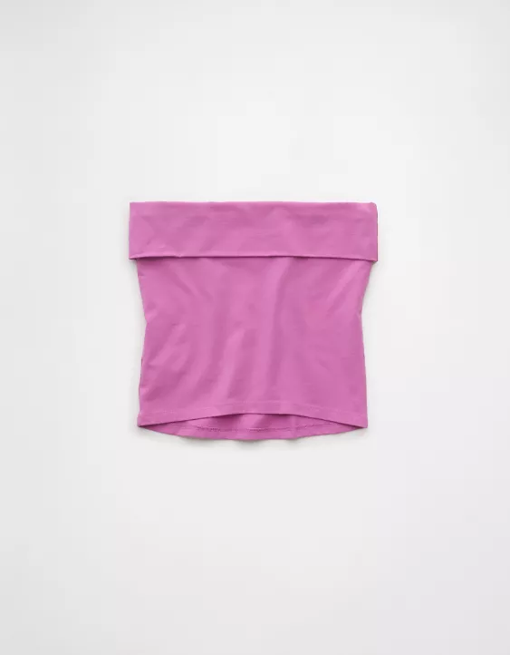 Aeo AE It Knit Foldover Tube Top