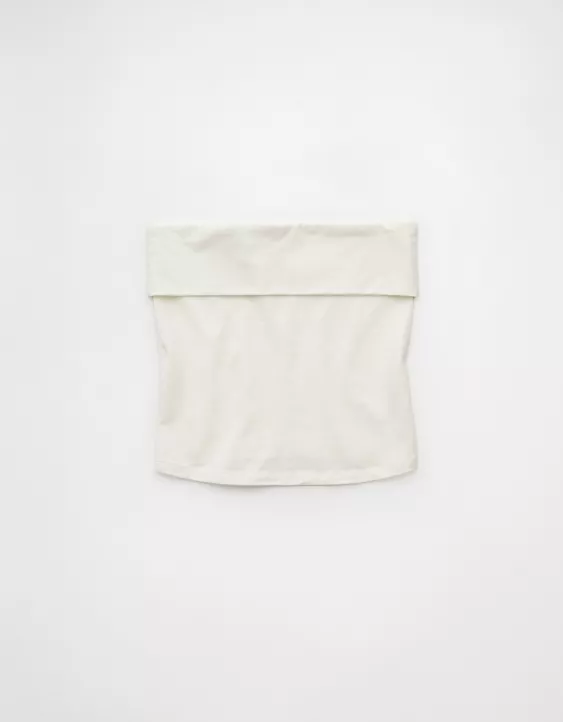 Aeo AE It Knit Foldover Tube Top