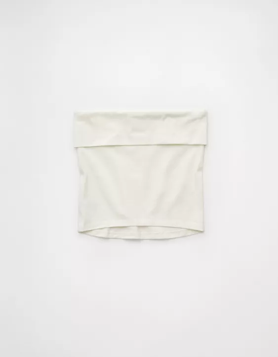 Aeo AE It Knit Foldover Tube Top