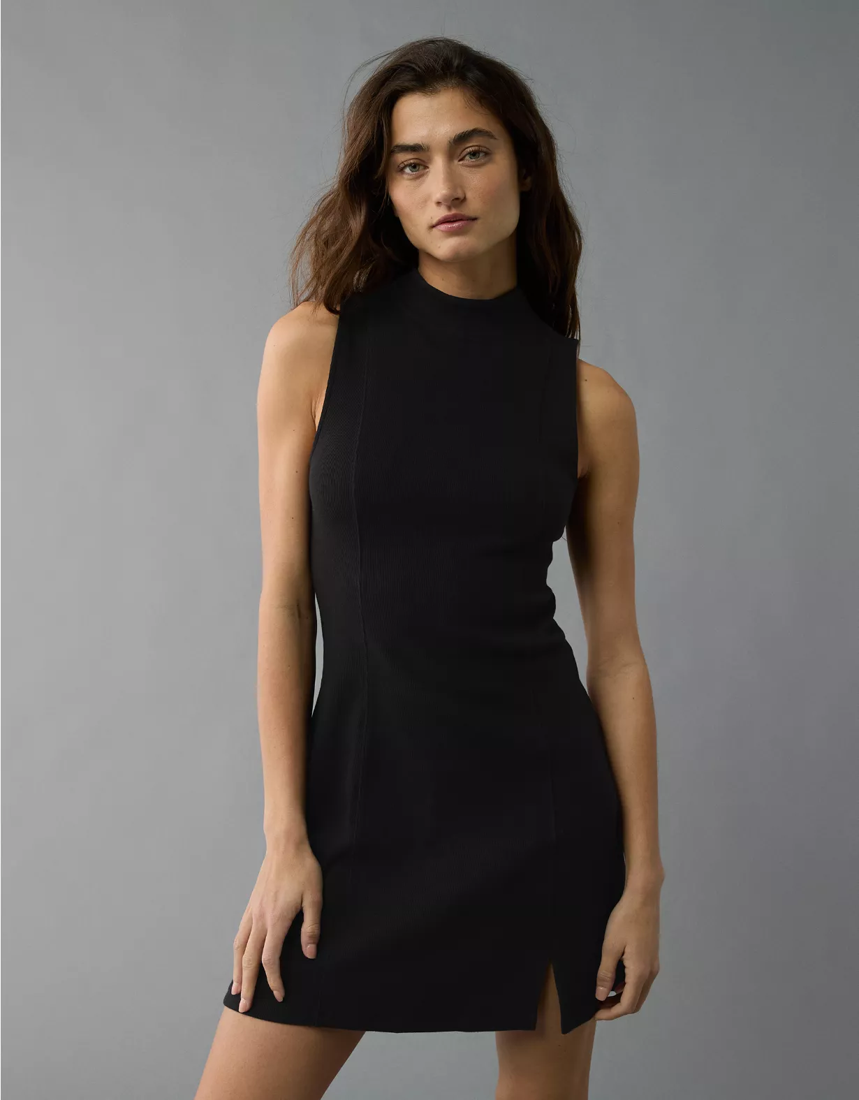 aeo AE It Knit Mock Neck Mini Dress