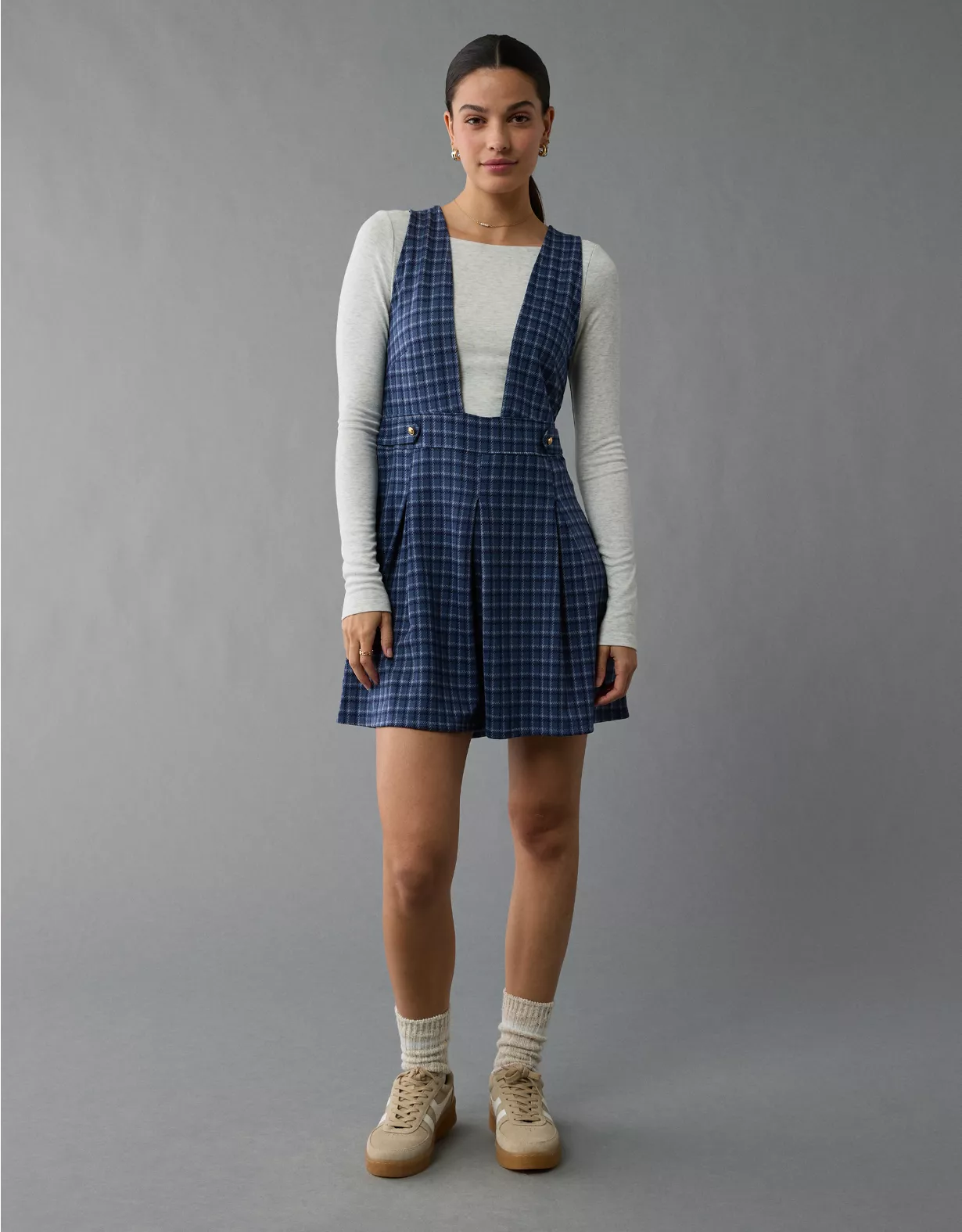 aeo AE It Knit Pinafore Mini Dress