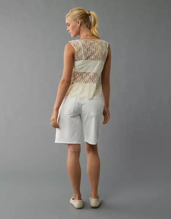 Aeo AE Lace Button-Up Vest