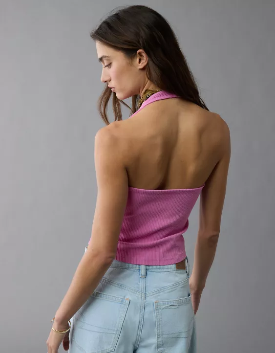 Aeo AE Lace Halter Tank Top