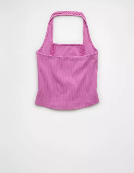 Aeo AE Lace Halter Tank Top