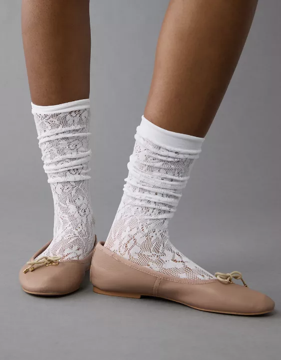 Aeo AE Lace Scrunch Socks