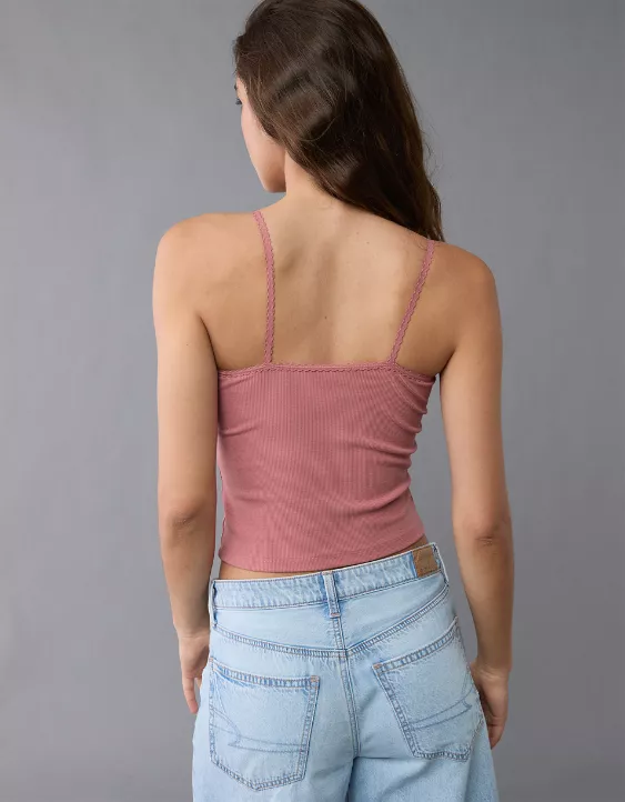 Aeo AE Lace Trim Cami