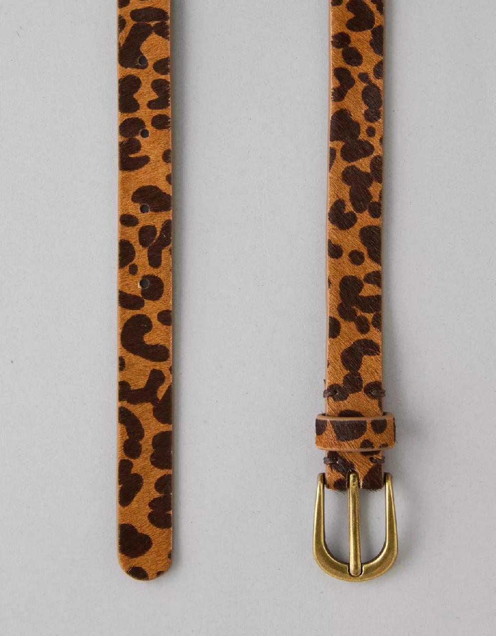 Aeo AE Leopard Calf Hair Belt