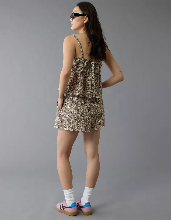 Aeo AE Leopard Eyelet Cami