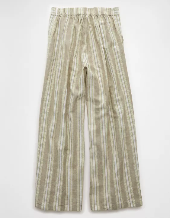 Aeo AE Linen-Blend High-Waisted Wide-Leg Pant