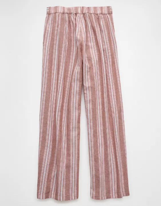 Aeo AE Linen-Blend High-Waisted Wide-Leg Pant