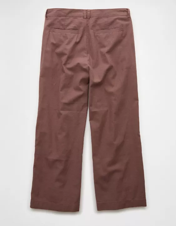 Aeo AE Linen-Blend Stovepipe Crop Trouser
