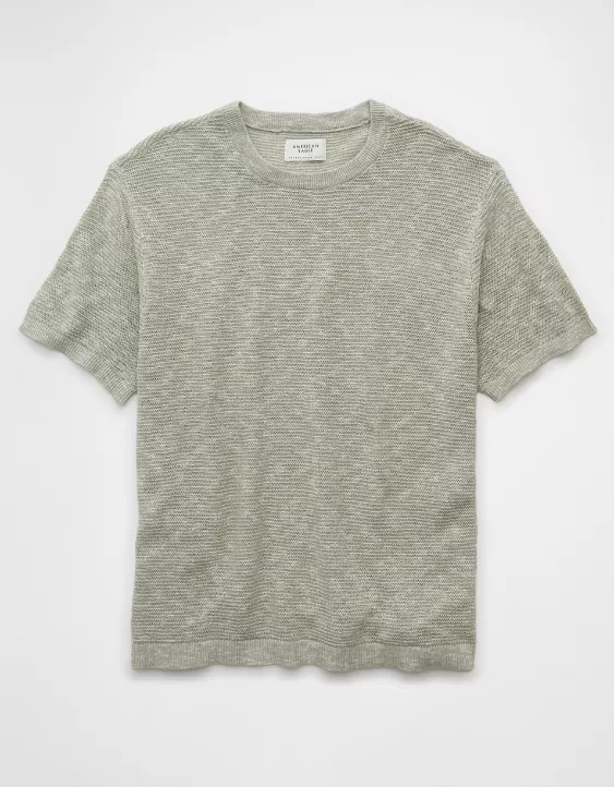 Aeo AE Linen-Blend Sweater T-Shirt