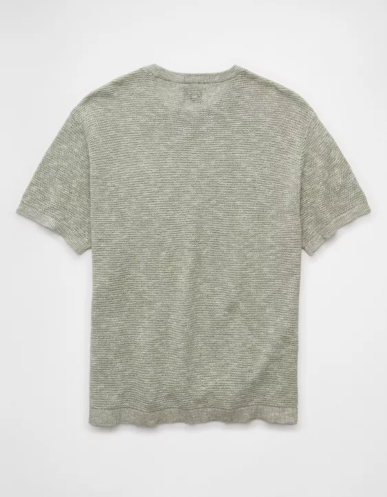 Aeo AE Linen-Blend Sweater T-Shirt