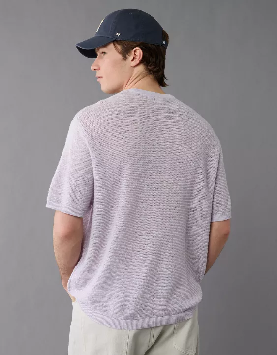 Aeo AE Linen-Blend Sweater T-Shirt