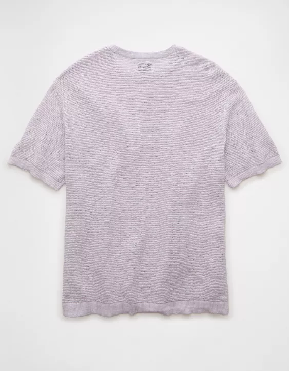 Aeo AE Linen-Blend Sweater T-Shirt