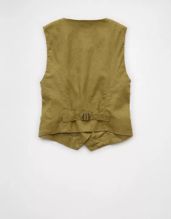 Aeo AE Linen-Blend Vest