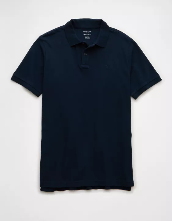 Aeo AE Lived-In Stretch Pique Polo Shirt