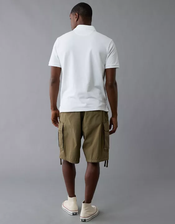 Aeo AE Lived-In Stretch Pique Polo Shirt