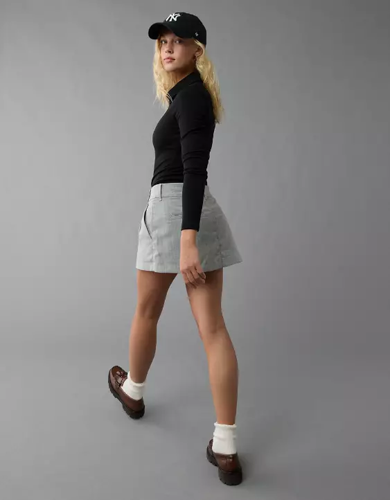 Aeo AE Low-Rise Pinstripe Mini Skort