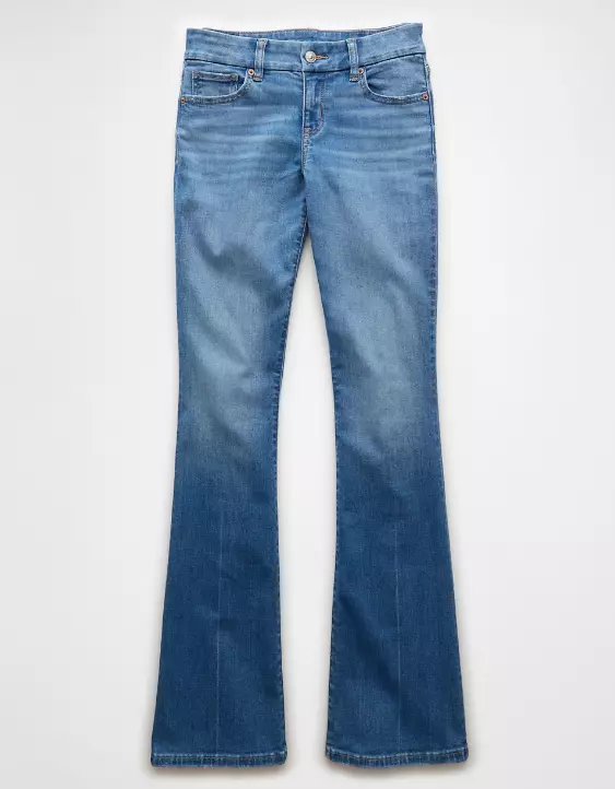 Aeo AE Next Level Curvy Low-Rise Kick Bootcut Jean