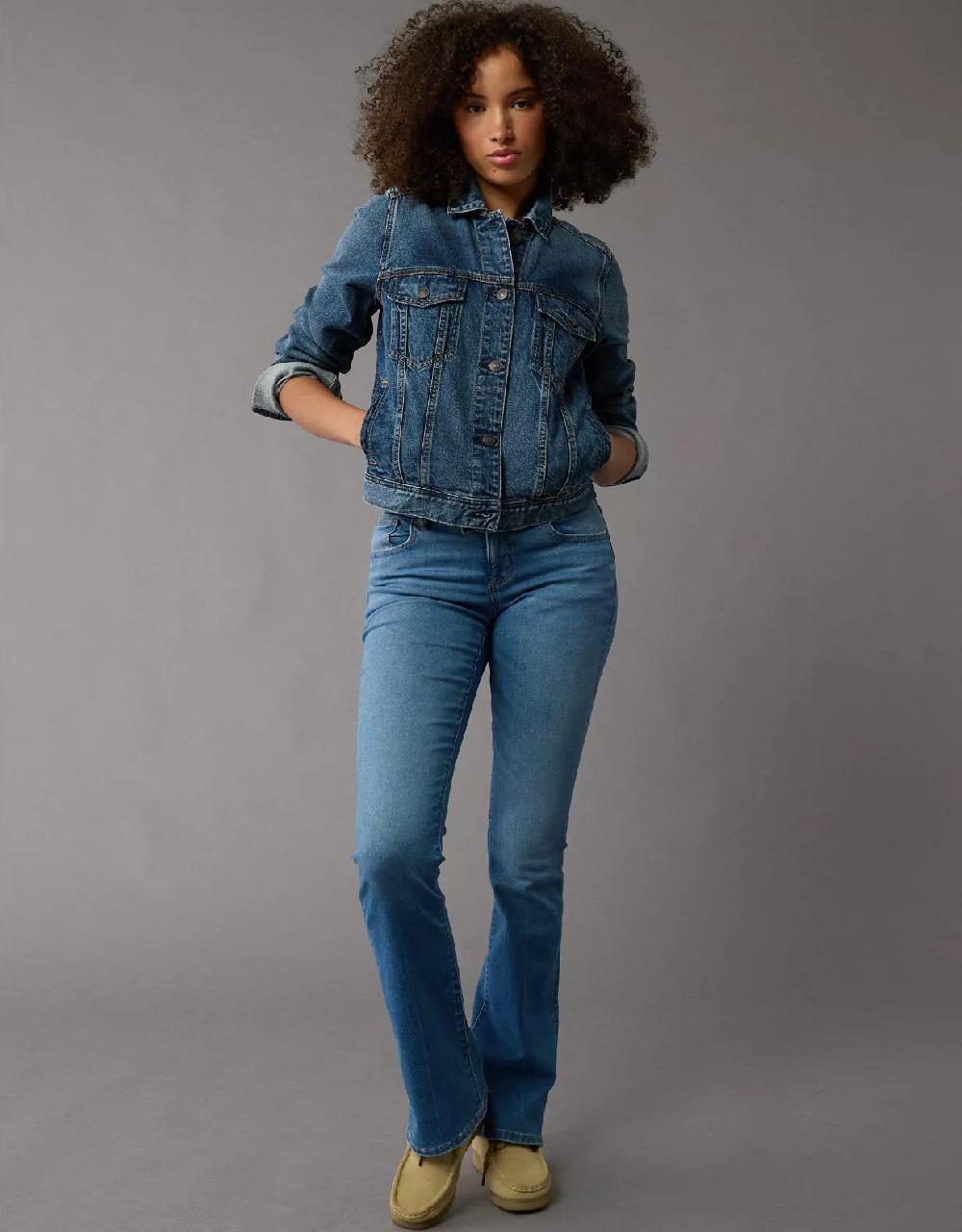 aeo AE Next Level Curvy Low-Rise Kick Bootcut Jean