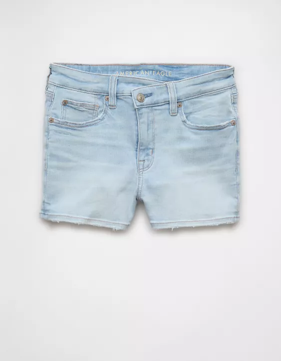 Aeo AE Next Level High-Waisted Denim Short Short