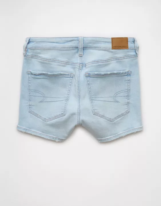 Aeo AE Next Level High-Waisted Denim Short Short