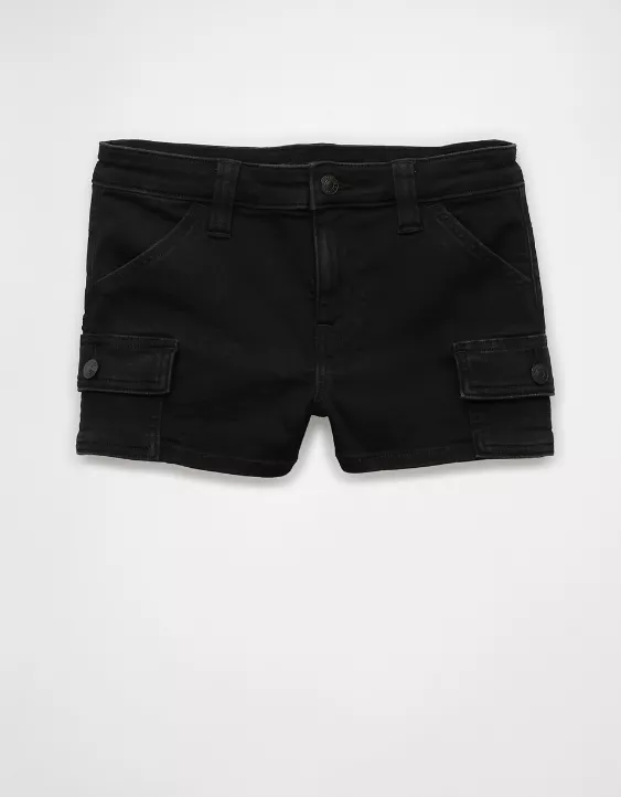Aeo AE Next Level High-Waisted Denim Short Short