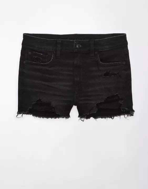 Aeo AE Next Level High-Waisted Denim Short Short