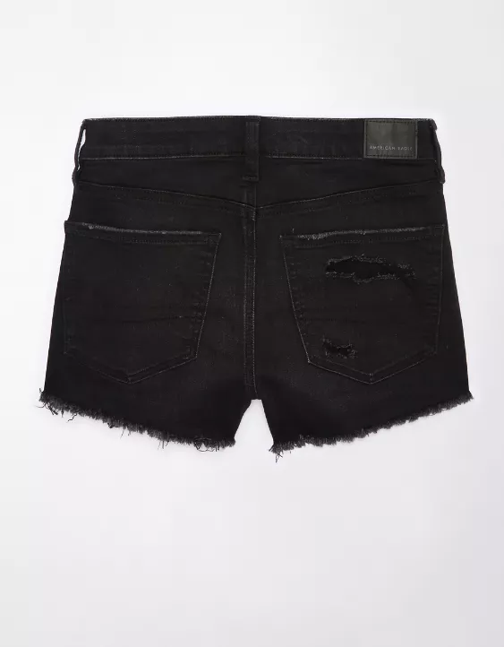 Aeo AE Next Level High-Waisted Denim Short Short