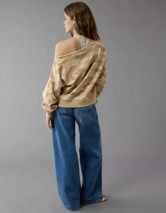 Aeo AE Off The Shoulder Sweatshirt