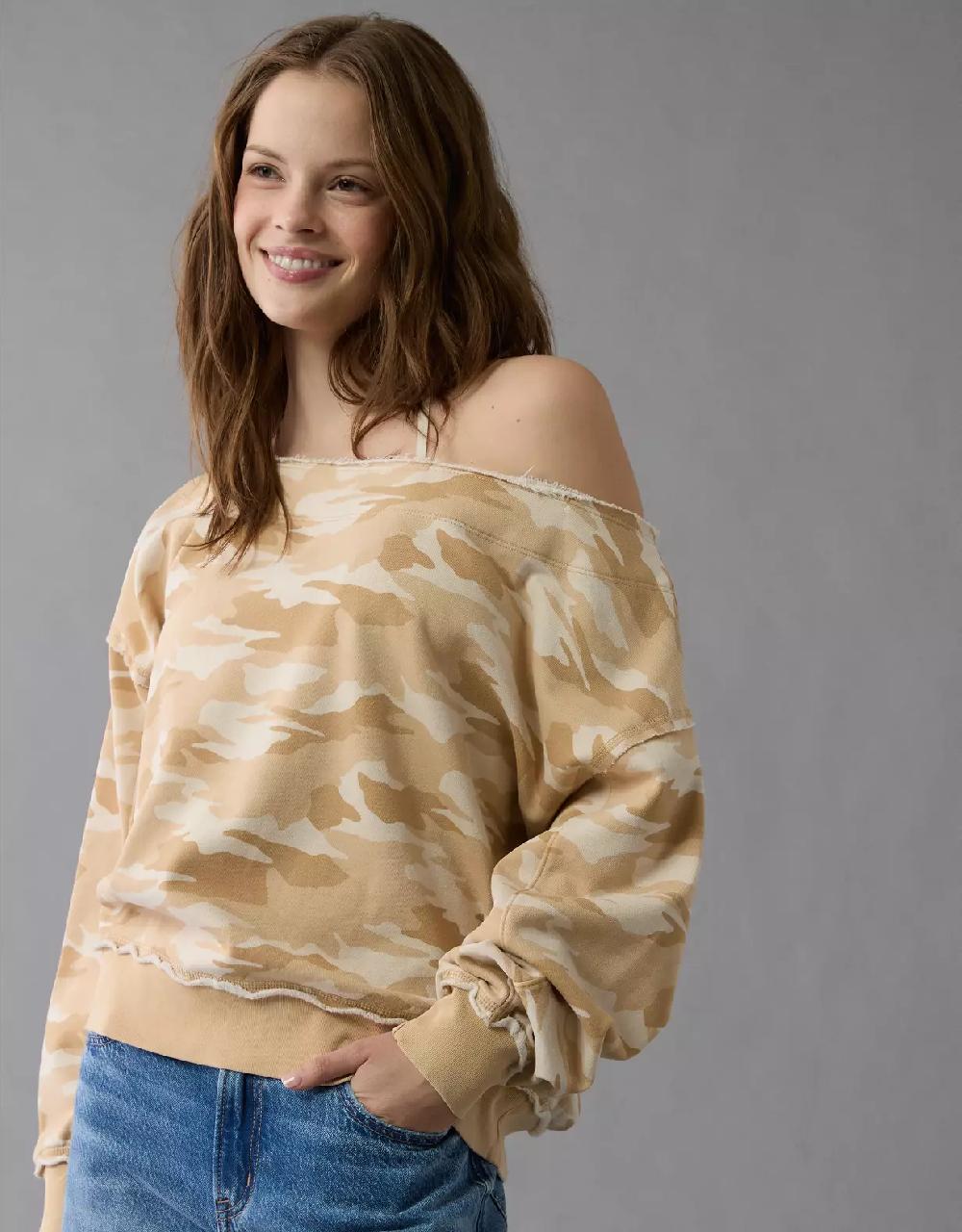 aeo AE Off The Shoulder Sweatshirt
