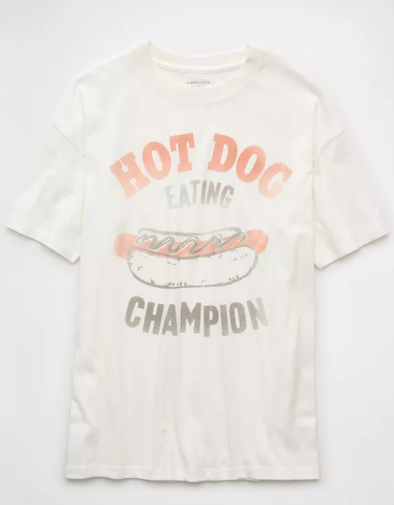 Aeo AE Oversized Americana Graphic T-Shirt