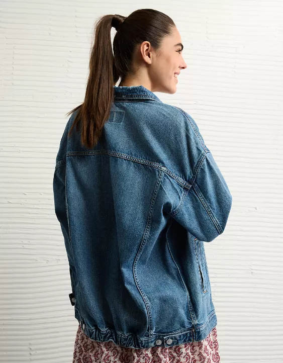Aeo AE Oversized Boyfriend Denim Jacket