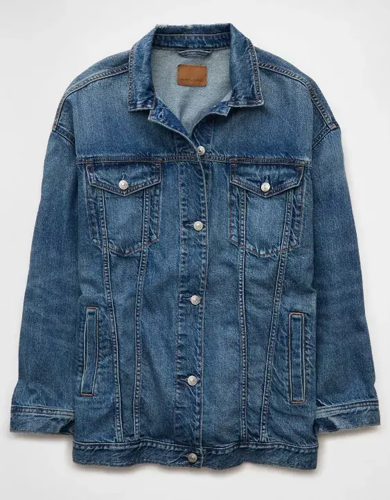 Aeo AE Oversized Boyfriend Denim Jacket