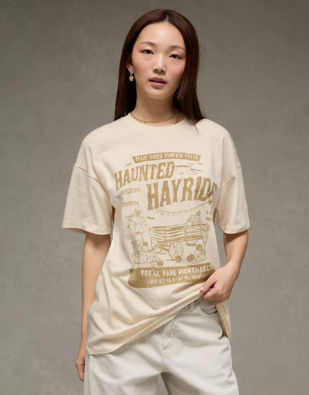 aeo AE Oversized Halloween Graphic T-Shirt