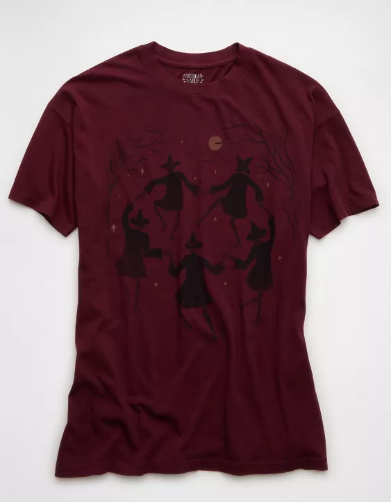 Aeo AE Oversized Halloween Graphic T-Shirt