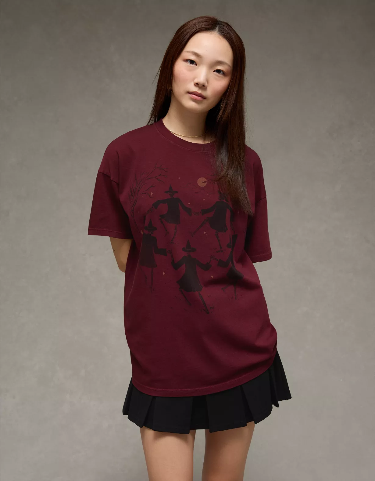 aeo AE Oversized Halloween Graphic T-Shirt