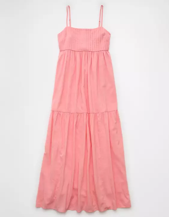 Aeo AE Pintuck Babydoll Maxi Dress