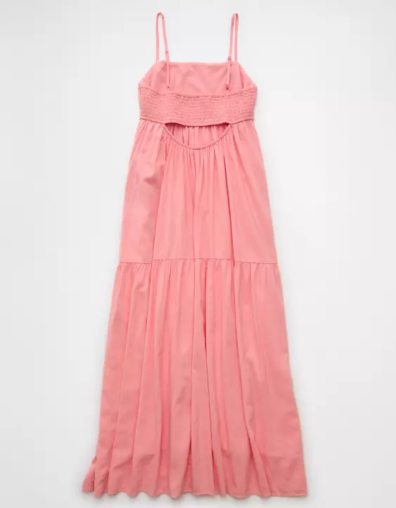 Aeo AE Pintuck Babydoll Maxi Dress