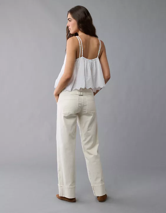 Aeo AE Pintuck Tie Front Cami