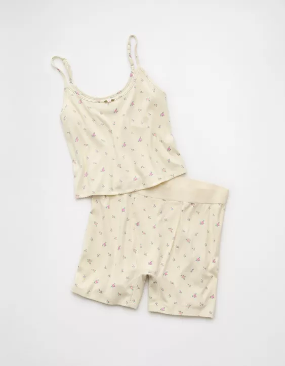 Aeo AE Pointelle Boy Short PJ Set
