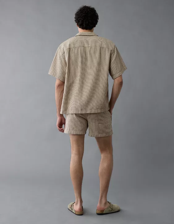 Aeo AE Poolside Striped Button-Up Shirt